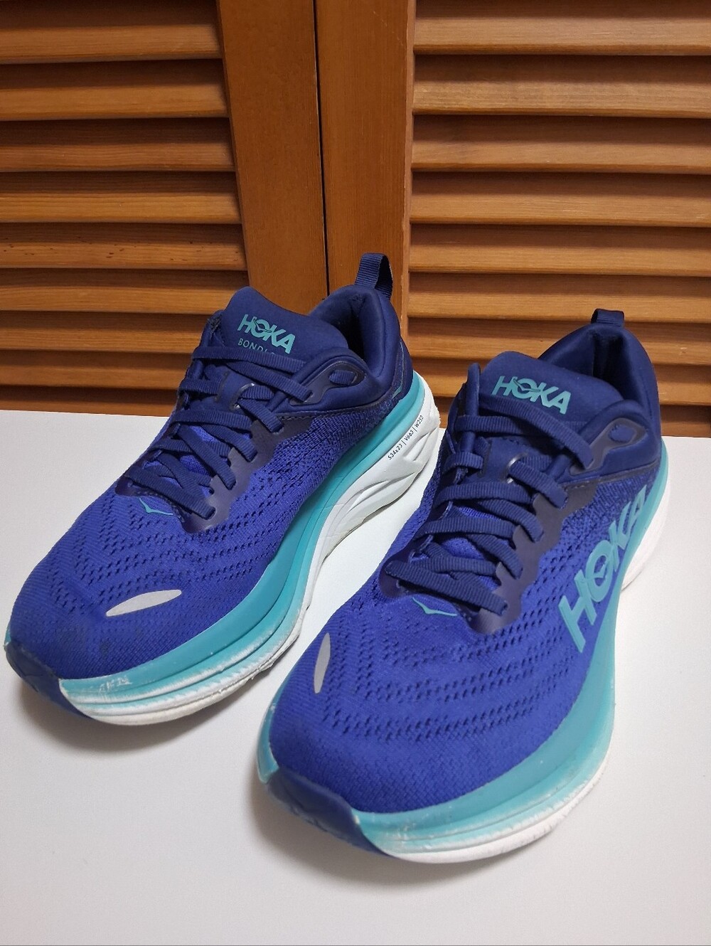 Hoka Bondi 8 Dark Blue Women's Running Shoe * Size: 7B - Picture 3 of 8